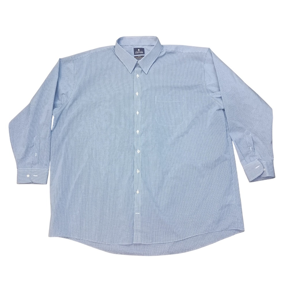 Stafford Big & Tall  Travel Performance Super Long Sleeve Dress Shirt‎ SKUM058